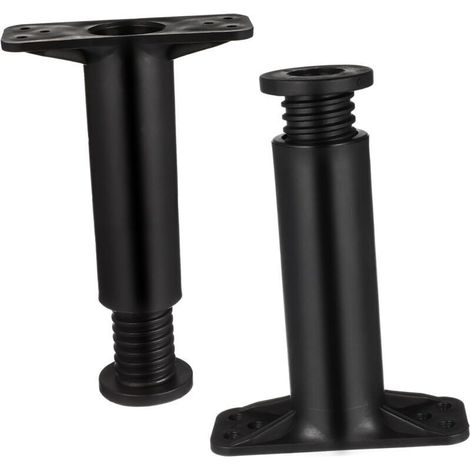 Bardusch-Lot de 2 pieds support lit – acier – réglables 13–22 cm – central – pièces rechange (1/5)