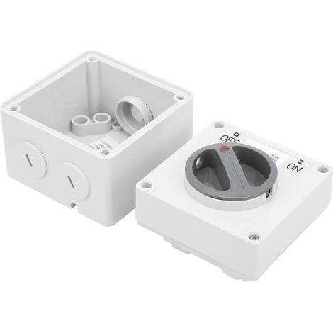 Rosvola 20A Ip66 Wasserdichter Schalter 250V 2-Positionen-Drehwahlschalter Staubdichter Ein-Aus-Schalter (1/5)