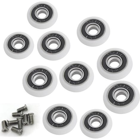 Ensemble de 8 roulettes de rechange pour porte de douche de 19 mm de diamètre (1/3)