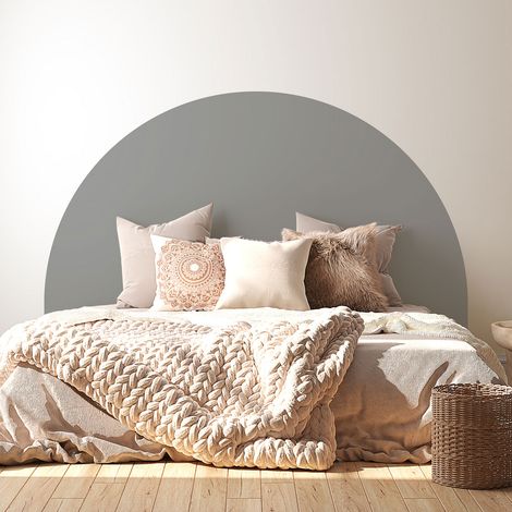 Stickers tête de lit - Couleur tendance - 160 x 130 cm - Pour lits (120 à 140 cm) - Adhésif MAT (1/2)