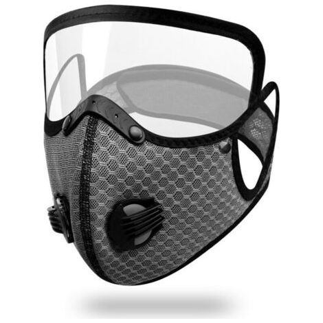 QORVA-1PC gris Masque anti-poussière monobloc Travail du bois Construction Tonte Ponçage Jardinage Nettoyage Peinture Sciage et ponçage