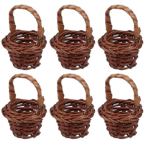Mini paniers en bambou pour enfants, ensemble de 6 pièces (1/5)