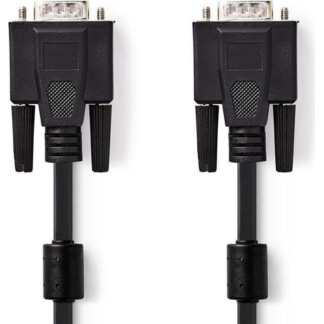 Cable vga vga macho vga macho niquelado resolucion maxima 1024x768 200 metros redondo abs negro caja