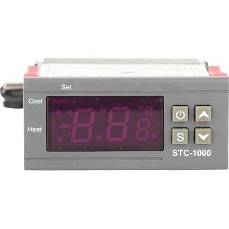 Régulateur de Température Numérique STC-1000 Thermostat Numérique de Refroidissement et de Chauffage avec Capteur Réfrigérateur et Fermenteur (12V) (1/5)
