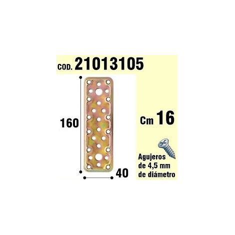 Supporto Vite in Legno Piastra Bicromata 40x160 mm.