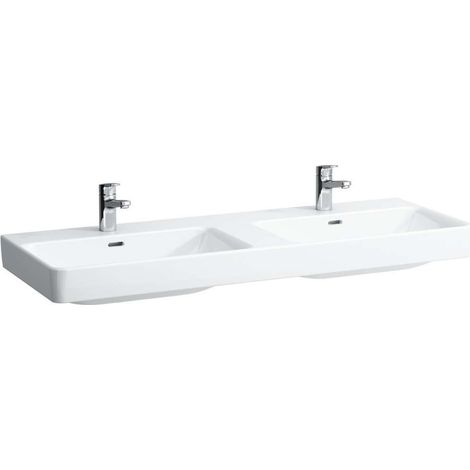 LAUFEN PRO S lavabo doble, 3 agujeros para grifo, con rebosadero, (1/5)