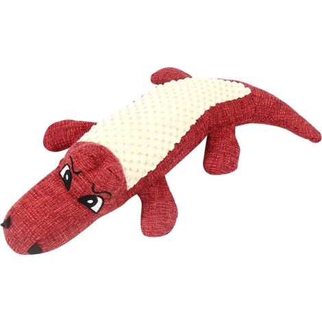 Jouet Squeaky Pour Chien - Jouet Dentaire À Ronger En Lin Et Velours De Maïs - Pour Chiots Et Chiens Moyens/Grands - 1 Pièce (1/5)