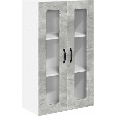 Meuble mural de cuisine,Armoire de cuisine avec porte Gris béton 60 x 31 x 100 cm CFW93703 (1/5)
