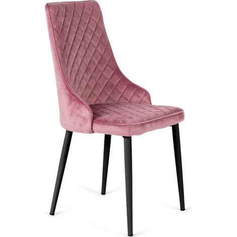 Pack de 4 sillas Imperial velvet Rosa 94 cm (alto) 48 cm (ancho) 57 cm (fondo) (1/2)