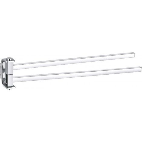 Porte-serviettes double rotatif mural SOLO en laiton chromé 42,2 cm (1/2)