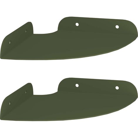 Maison Exclusive - Schwebendes Regal mit Regal 2 pcs Olive Grün 1