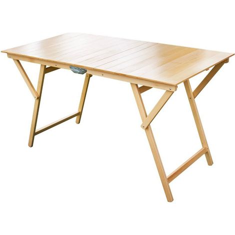 Tavolo in legno richiudibile pic nic LAURA 70x140 cm Naturale (1/4)