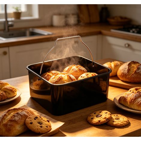 Moule à gâteau Aigostar antiadhésif avec poignée résistant à la chaleur, accessoire cuisson compatible appareils multifonctions (1/3)