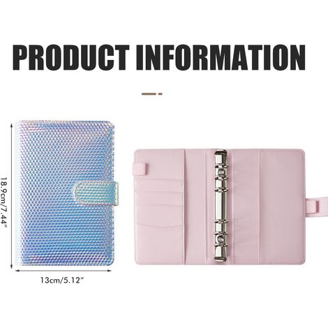 Organiseur Budget A6 Cuir PU, Classeur Financier avec Enveloppes, Planificateur de Dépenses, Gestion d'Argent, Bloc Budget Mensuel, Carnet de Comptes, Pochettes de Rangement, 6 Anneaux (1/5)