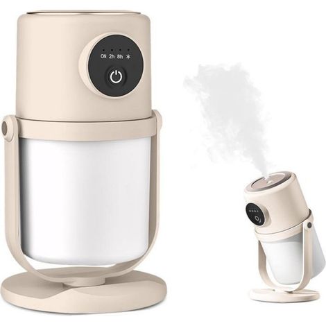 Humidificateur - 280 Ml - Moins De 25 Db - 360 Degres Rotatif - Minuterie 2 H Et 8 H - Arret Automatique - Pour Chambre Bebe Chambre A Coucher Bureau Voyage - 1 Unite (1/5)