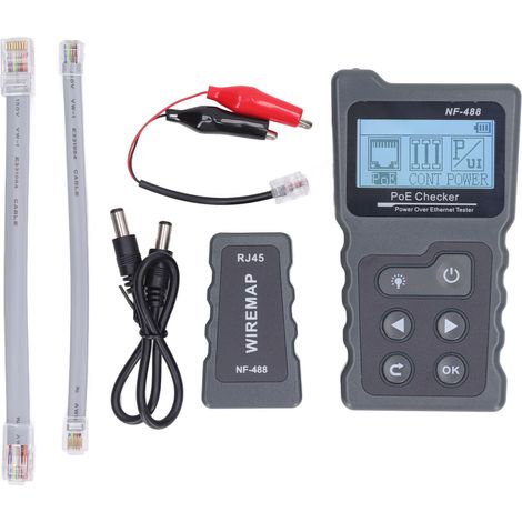 Automatischer CAT5/CAT6-Netzwerk-PoE-Tester, Ethernet-Netzteildetektor, Last- und Stromschleifenprüfer (1/5)