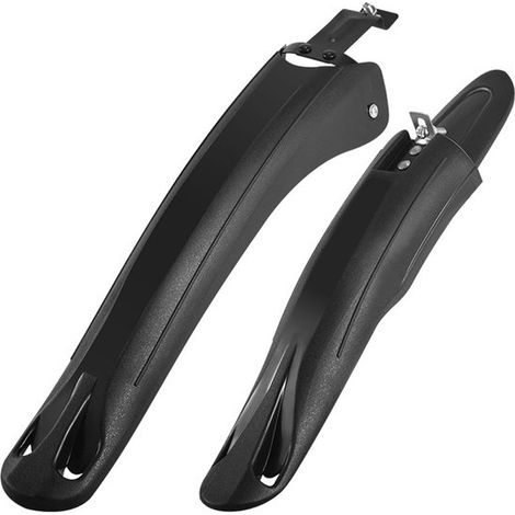 Juego de guardabarros para bicicleta, Protección para las ruedas, Mantente seco mientras pedaleas, Ajuste universal, Delantero y trasero, Negro (1/5)