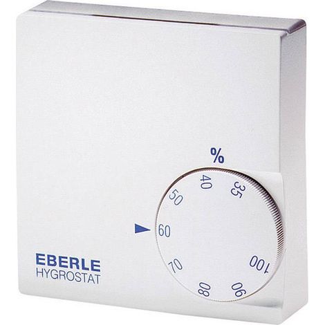 Hygrostat HYG-E 6001 – Réglage humidificateur/déshumidificateur – 35 à 100 % humidité – Montage mural ou encastré – Eberle