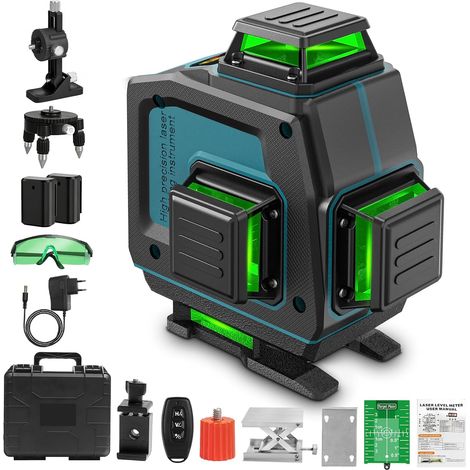 Niveau Laser Vert 4D Autonivelant 16 Lignes 4x360° (1/5)