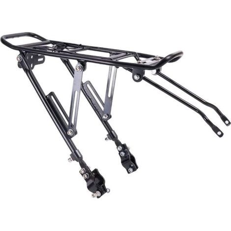 Porte-bagages arrière réglable en aluminium avec charge maximale de 50 kilogrammes, compatible vélos 24 à 28 pouces (1/5)