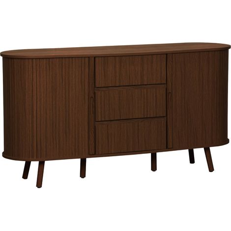 sweeek - Skandinavisches Buffet in Holzlook mit 2 Schiebetüren 150cm