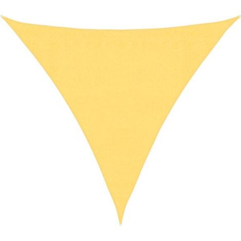 Parasol triangulaire en polyéthylène haute densité, 3,6 x 3,6 x 3,6 cm, beige. (1/5)