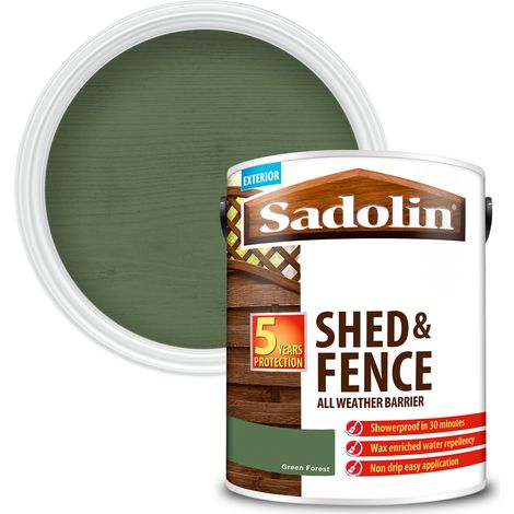 Sadolin Shed and Fence Protector All Weather Barrier - Green Forest - 5L
