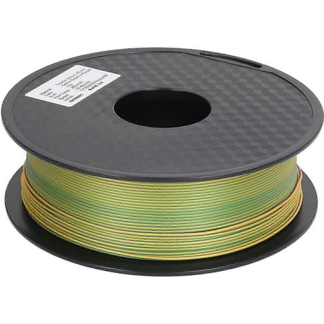 3-farbiges PLA-Filament (Gold, Grün, Lila), 1,75 mm, seidenmatt, 3D-Drucker-Verbrauchsmaterial, Packung mit 3 Spulen (1/4)