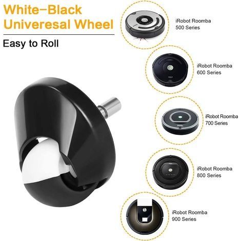 2er-Pack Ersatz-Lenkrollen für iRobot Roomba Staubsauger 500 600 700 800 900 Serie 560 620 650 770 780 880 980 960 (1/4)