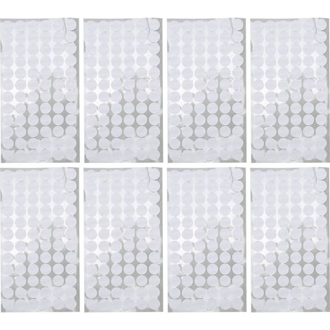 16 Pastilles Adhésives Rondes Anti-Dérapage en Velcro Auto-Adhésif Blanc (1/5)