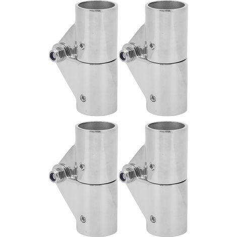 Raccord de tuyau pivotant 25mm inoxydable robuste stable, lot de 4 pour bateaux marins yachts pneumatiques, connecteur rotatif durable pour marine. (1/5)