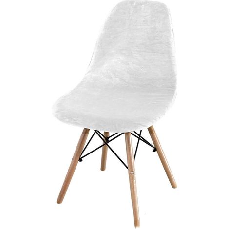 Housse de Chaise Scandinave,Couverture de Chaise sans Accoudoirs Beige 4 pièces (1/4)