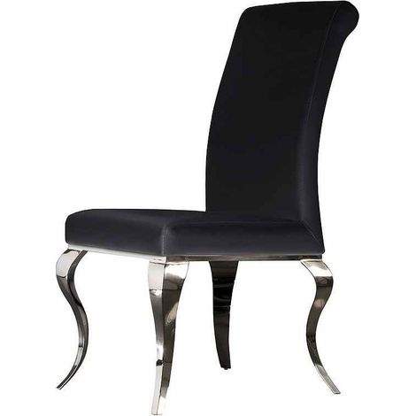 SILLA  BARROQUE  ACERO NEGRA (1/4)