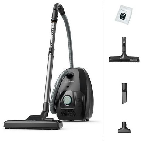 Rowenta – Aspirateur balai avec sac 900 W – Technologie cyclonique – Pour sols durs et parquets – Faible niveau sonore 68 dB