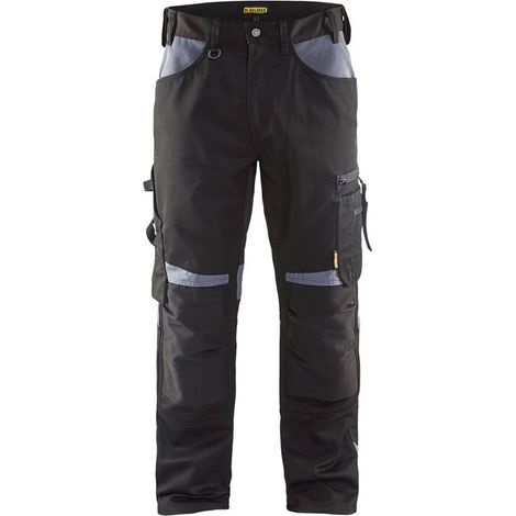 BLAKLADER pantaloni senza tasche flottanti S.56 - NERO/GRIGIO CHIARO - 155618609994-56 (1/5)