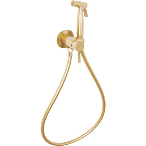 GEDY MXGA1088000 GARDA Ducha higiénica para WC de pared monomando 2 jets oro mate - ref: MXGA1088000 (1/2)