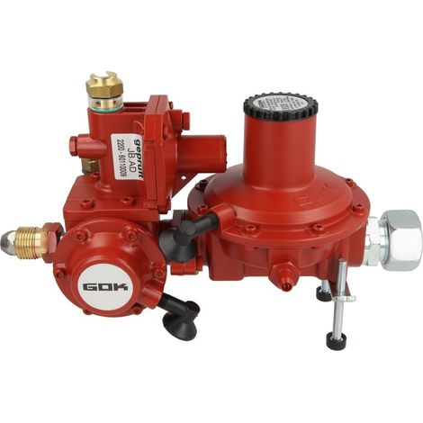 GOK Combiné régulateur réservoir PS25bar POL x RVS 15, 50 mbar, 12 kg/h