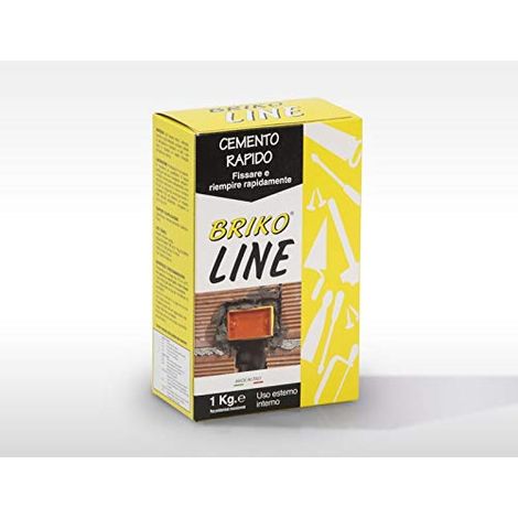 Cemento Grigio Presa Rapida Briko Line 1 kg 12 Pezzi