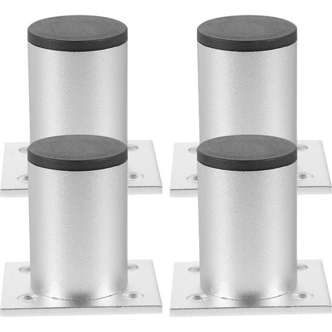 4 Pièces Pieds de Meuble Réglables en Alliage D'aluminium Argenté, Résistants à l'usure Installation Stable, pour Canapé et Table Basse (1/5)