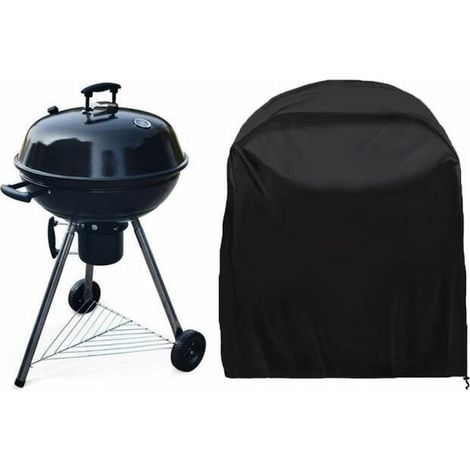 Housse Barbecue, Rond,Anti-poussière Anti-UV Anti-pluie pour Grill à,77 x 58 cm (1/4)