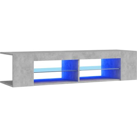 Mobile TV multimediale scaffale per televisione televisione buffet sala da pranzo soggiorno camera da letto con luci a LED 135 x 39 x 30 cm grigio 020026529