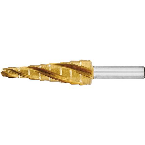 Exact Stufenbohrer HSS TiN 4-fach Spiralnute 4-12mm (1/5)