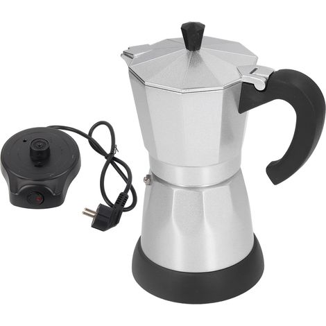Cafetière électrique à filtre (480 W, 300 ml) en aluminium, type moka, prise européenne, 220–240 V (1/5)