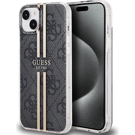 Guess GUHCP15MH4PSEGK iPhone 15 Plus / 14 Plus 6,7 Zoll schwarz/schwarze Hartschale IML 4G Goldstreifen (1/5)