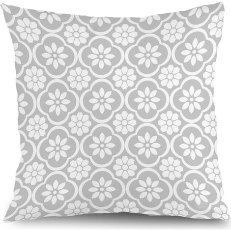 Housse de coussin jardin floral, décoration canapé salon,45×45cm (1/5)