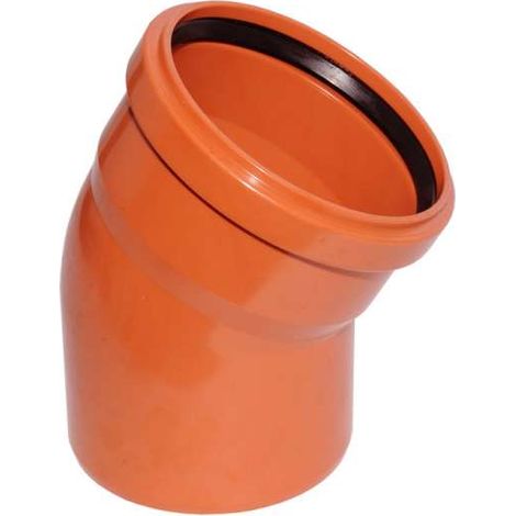KG Bogen mit Muffe und Gummidichtung 30° DN 160 Kanalrohr KGB