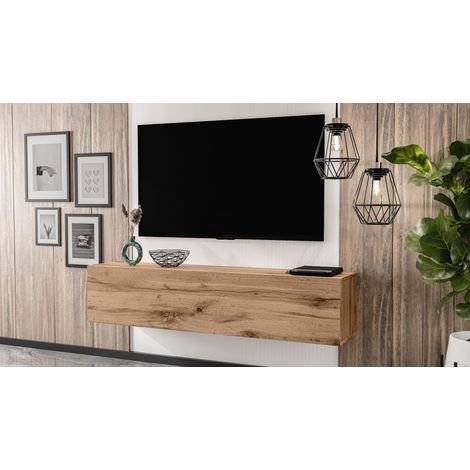 AX LIVING TV-Kommode Zivolli B160xT32xH36 cm hängender TV-Schrank für Wandmontage wotan