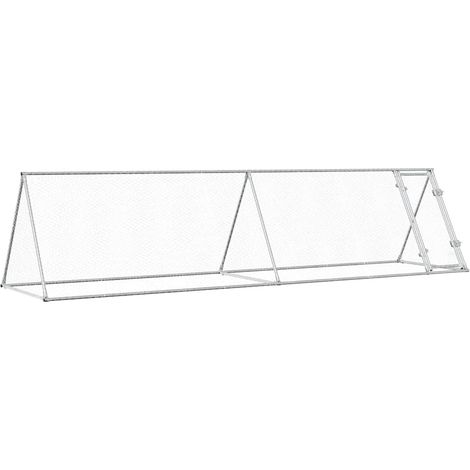 Maison Exclusive - Cage pour poules argenté 400x105x91 cm acier galvanisé