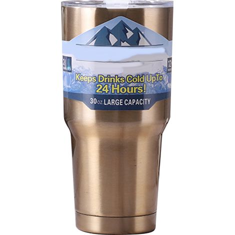 Gobelet Isotherme en Acier Inoxydable 30oz avec Couvercle pour Sport Camping Pique-nique Doré (1/5)
