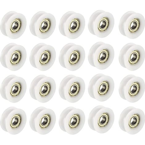 20 PCS OU Nylon en Plastique intégré 608 roulements Billes de Gorge 6 30 10mm Poulie de Guidage (1/4)